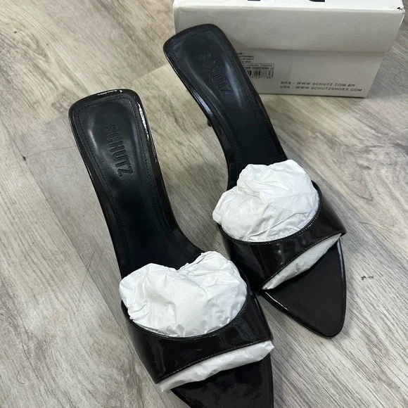 SCHUTZ Elodie Dark Brown Mules - Picture 3 of 5